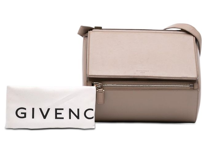 Givenchy Pandora Box Crossbody em couro de bezerro de grão médio marrom Taupe - vista 7