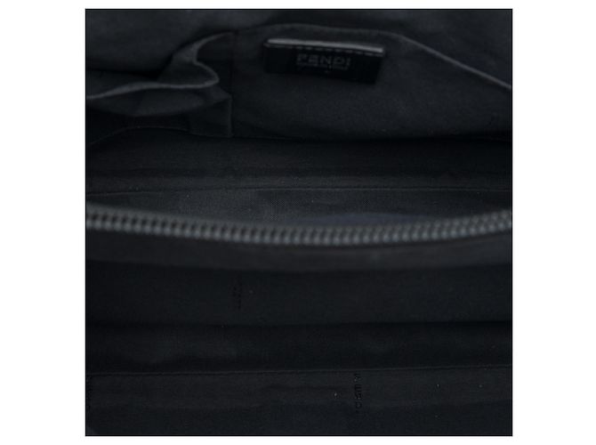Fendi Black Zucca Spalmati Ombre Flap Crossbody Nero - vista 4