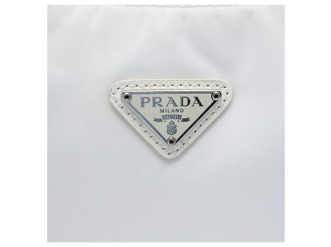 Borsa a tracolla Prada White Mini Tessuto Re Edition 2000 Bianco - vista 5