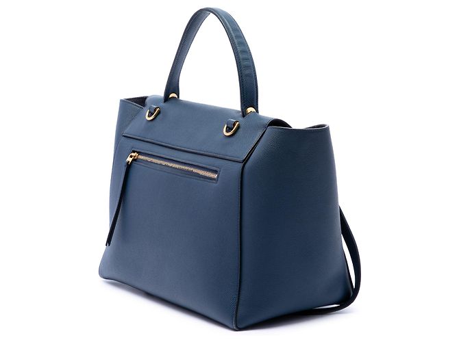 Belt Bag Céline Borsa Belt Celine blu in pelle di vitello granulata mini Blu scuro - vista 2