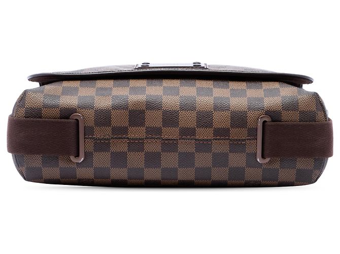 Louis Vuitton Marrone Damier Ebene Brooklyn MM - vista 3