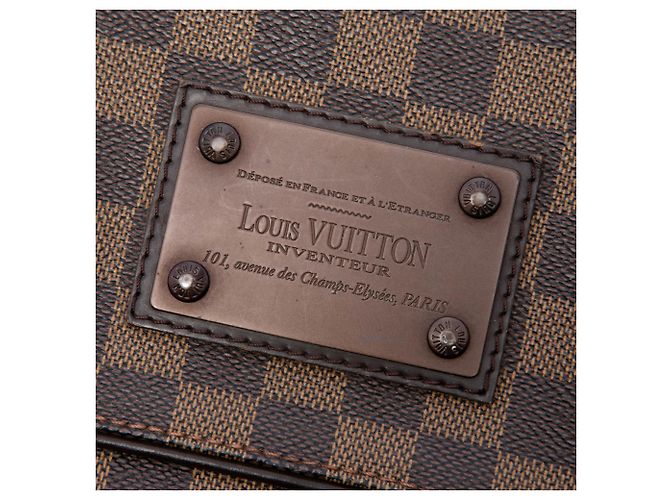Louis Vuitton Marrone Damier Ebene Brooklyn MM - vista 5