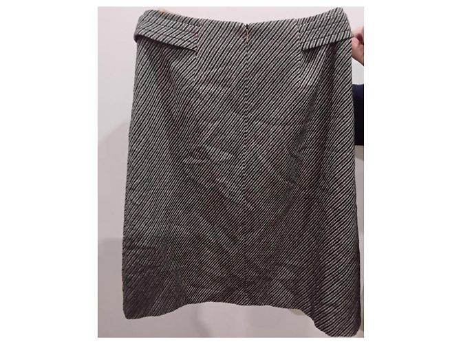 Saia lápis Hugo Boss de mistura de lã Preto Cinza - vista 3