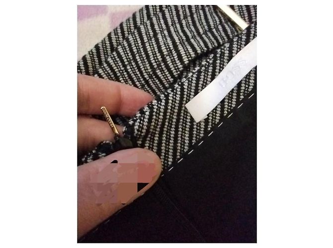 Saia lápis Hugo Boss de mistura de lã Preto Cinza - vista 4