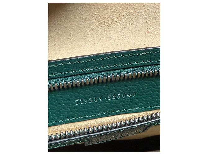 Bamboo Gucci x Adidas Borsa Shopper in pelle verde Bianco Rosso Blu Giallo - vista 11