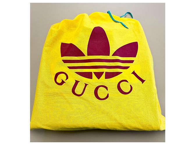 Bamboo Gucci x Adidas Borsa Shopper in pelle verde Bianco Rosso Blu Giallo - vista 3