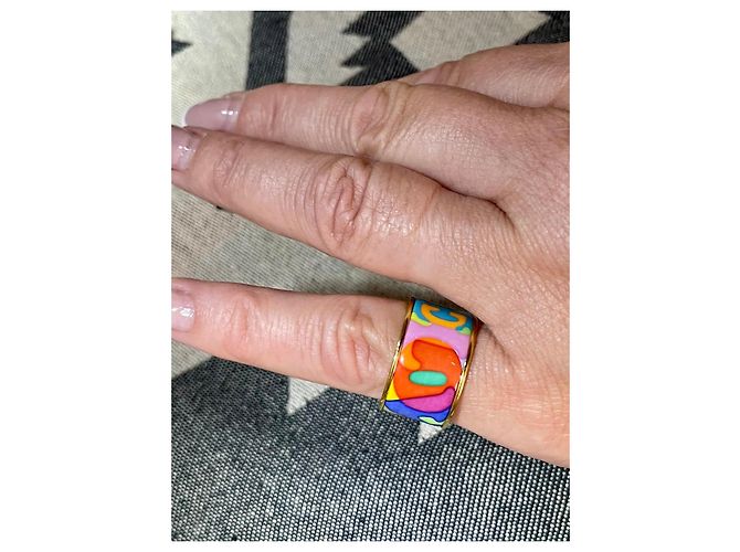 Frey Wille FreyWILLE LOVE Diva Amour Éternel vergoldeter Emaille-Ring Mehrfarben Gold hardware - Ansicht 13