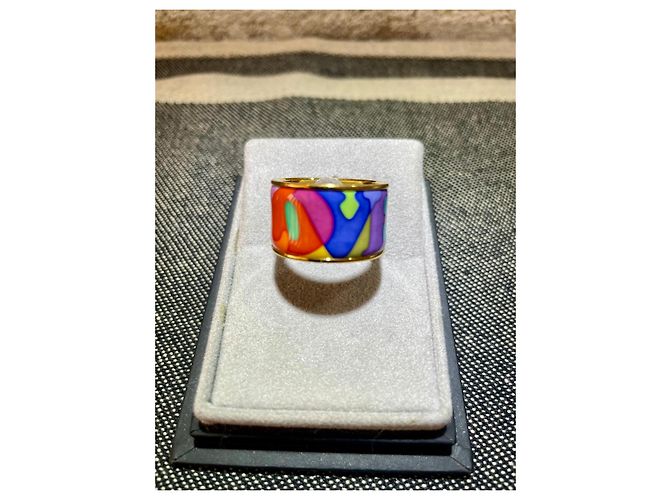 Frey Wille FreyWILLE LOVE Diva Amour Éternel vergoldeter Emaille-Ring Mehrfarben Gold hardware - Ansicht 2