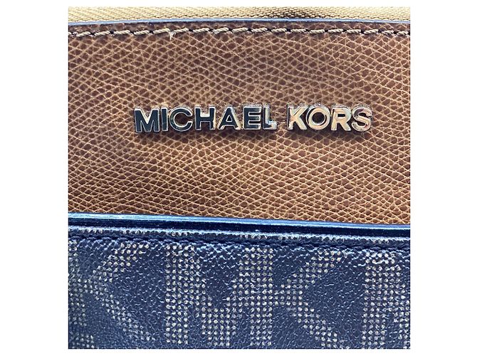 Borsa Michael Kors Aubrey Signature Large in pelle marrone Rosso - vista 13