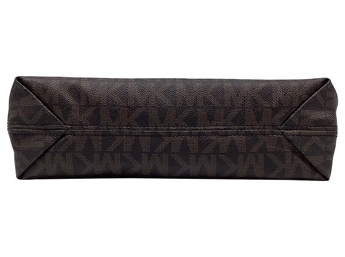 Borsa Michael Kors Aubrey Signature Large in pelle marrone Rosso - vista 14