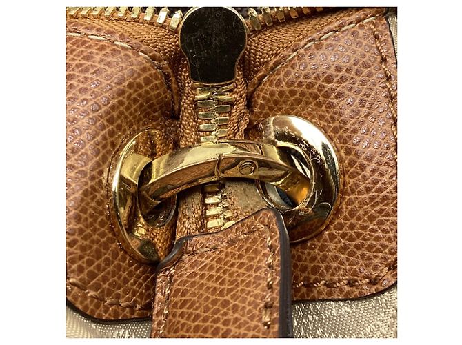 Borsa Michael Kors Aubrey Signature Large in pelle marrone Rosso - vista 7