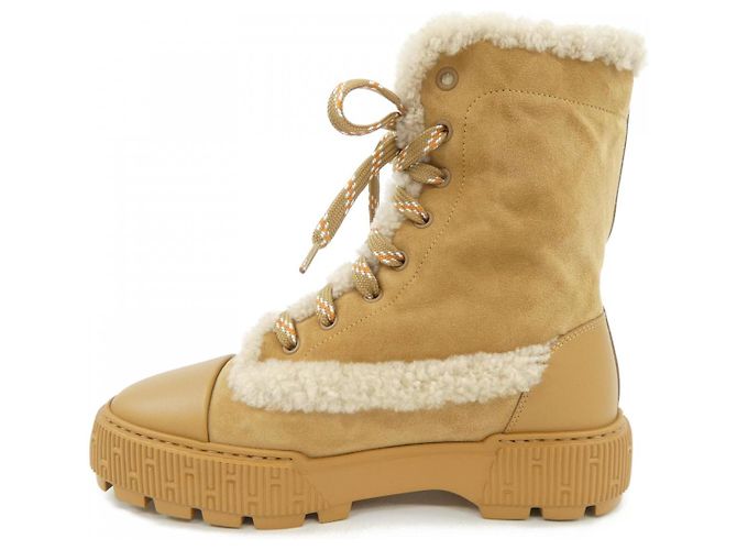 Botines Hermès FRESH ANKLE BOOTS Ante/Cabra/Ternera/Borreguillo 37.5 Castaño - vista 2