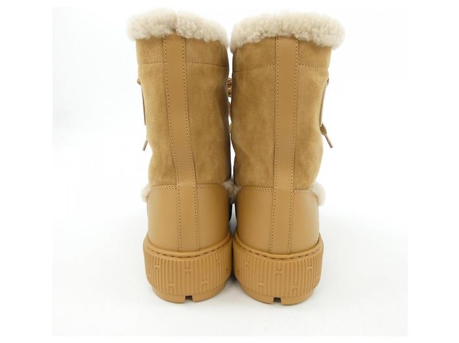 Botines Hermès FRESH ANKLE BOOTS Ante/Cabra/Ternera/Borreguillo 37.5 Castaño - vista 5