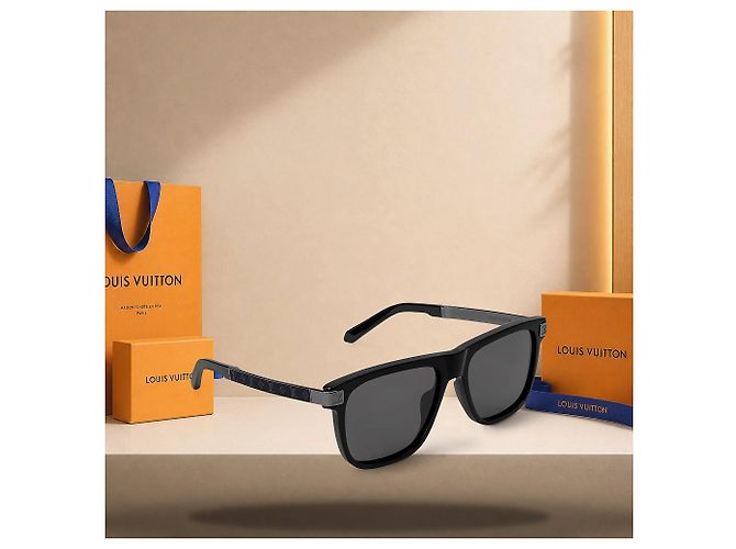 Louis Vuitton Occhiali da Sole City Large Square Nero - vista 2