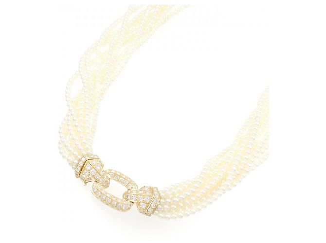 Collana Cartier Akoya Pearl Au750 D'oro - vista 2