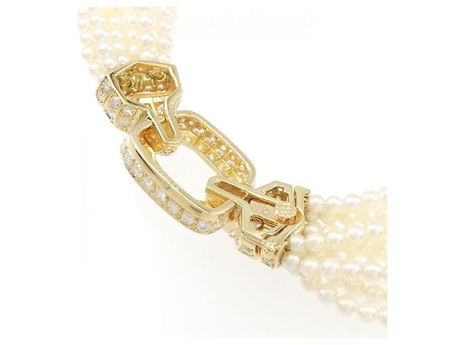 Collana Cartier Akoya Pearl Au750 D'oro - vista 4