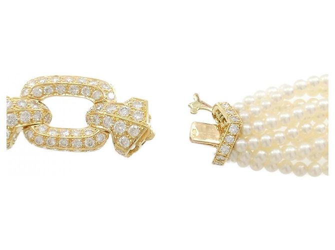 Collana Cartier Akoya Pearl Au750 D'oro - vista 5