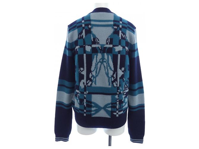 Hermès Cárdigan de cachemira BRIDES DE GALA TARTAN Hermes Azul - vista 2