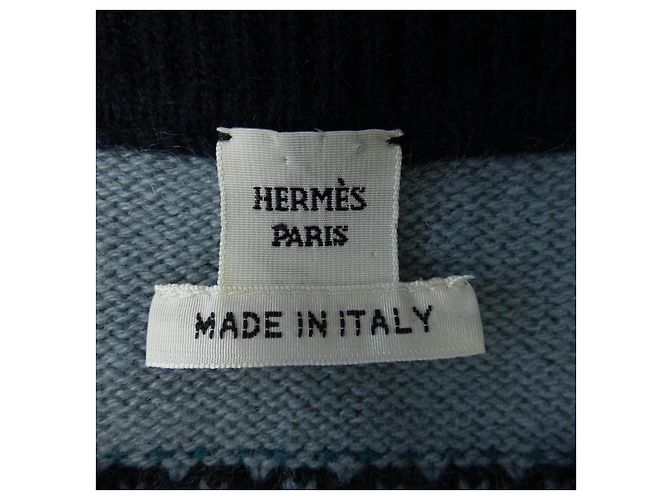 Hermès Cárdigan de cachemira BRIDES DE GALA TARTAN Hermes Azul - vista 4