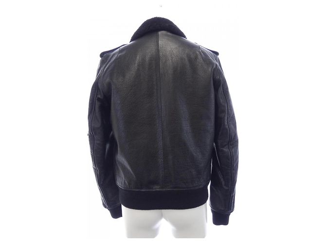 Yves Saint Laurent Giacca in Pelle Saint Laurent 577687 YC2YW Nero - vista 2