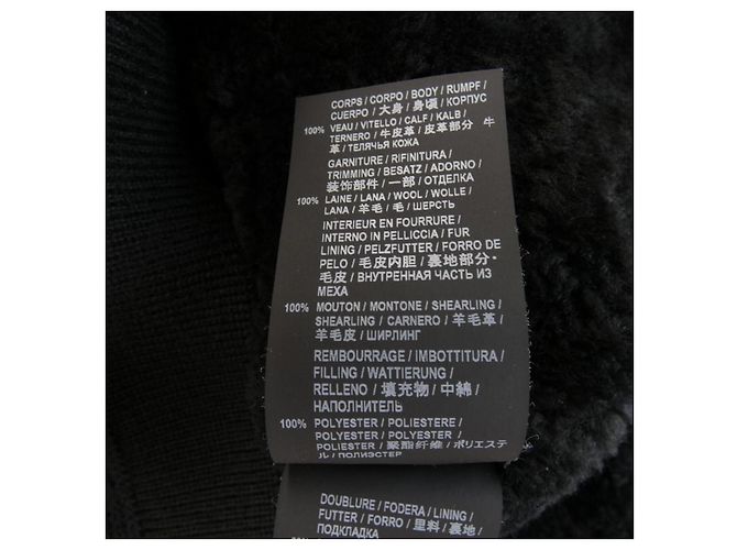 Yves Saint Laurent Giacca in Pelle Saint Laurent 577687 YC2YW Nero - vista 3