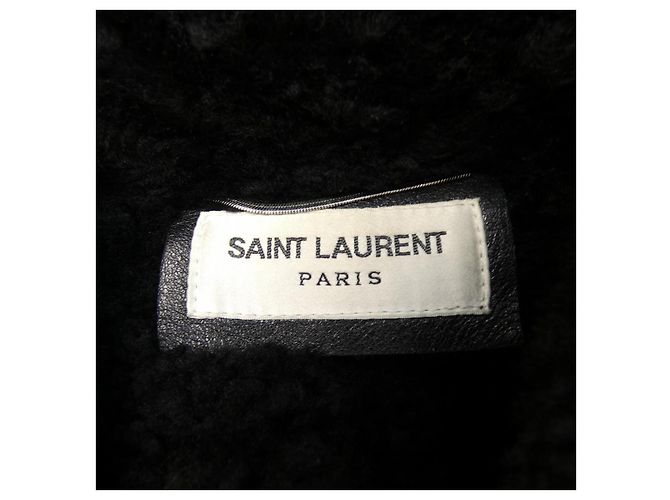 Yves Saint Laurent Giacca in Pelle Saint Laurent 577687 YC2YW Nero - vista 5