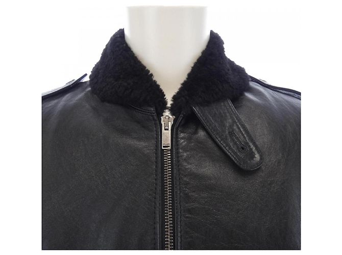 Yves Saint Laurent Giacca in Pelle Saint Laurent 577687 YC2YW Nero - vista 6