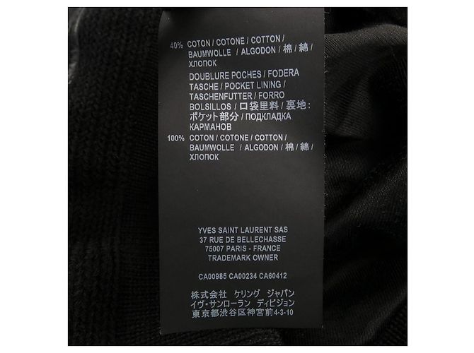 Yves Saint Laurent Lederjacke Saint Laurent 607790 YC2OC Schwarz - Ansicht 4