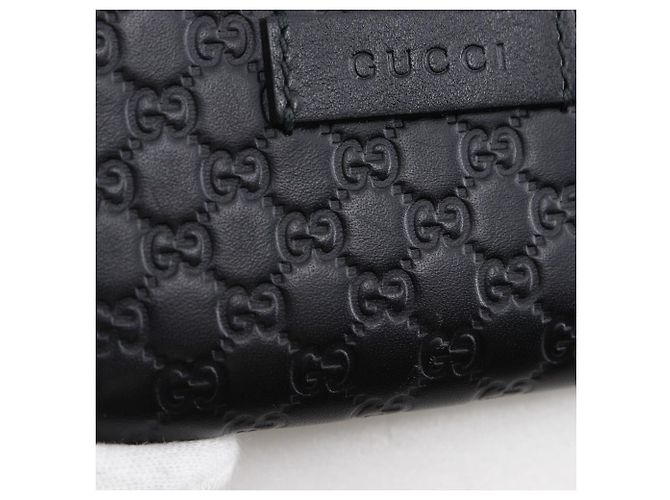 Monedero de piel GG Micro Shima Gucci Negro - vista 7