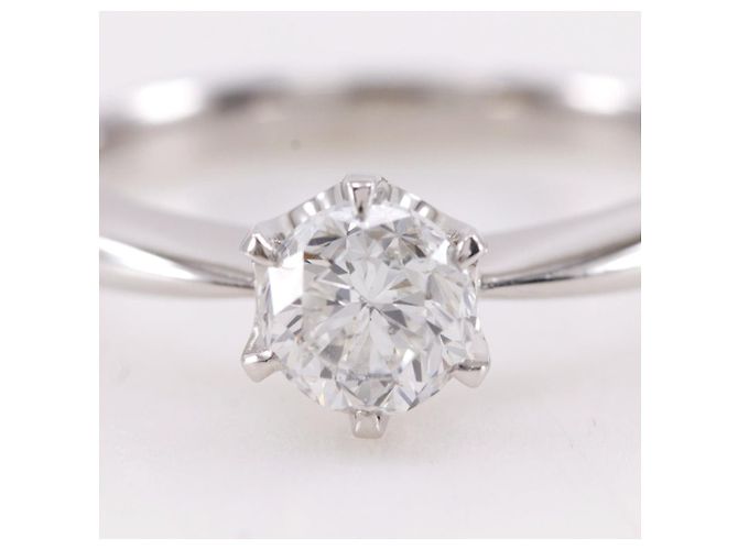 Autre Marque Pt900 Platin Diamantring Silber - Ansicht 5