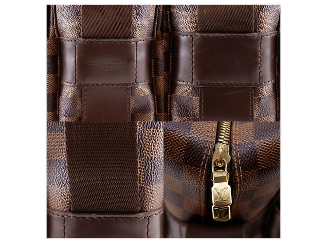 Borsa a tracolla Louis Vuitton Naviglio in tela Damier Marrone - vista 14