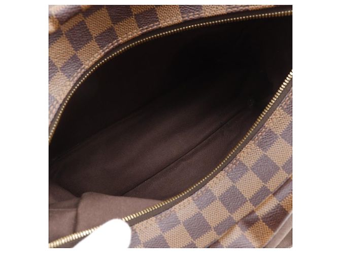 Borsa a tracolla Louis Vuitton Naviglio in tela Damier Marrone - vista 5