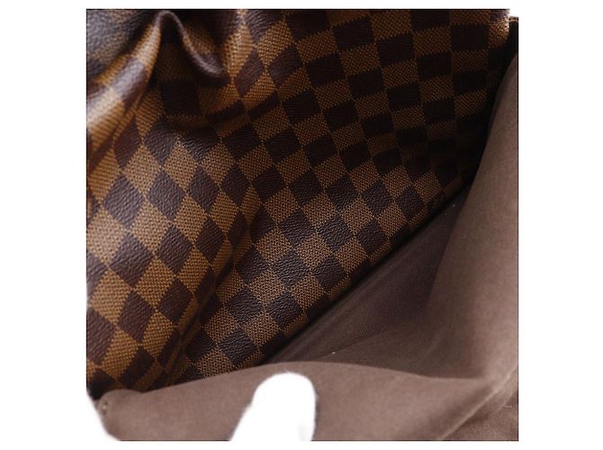 Borsa a tracolla Louis Vuitton Naviglio in tela Damier Marrone - vista 8