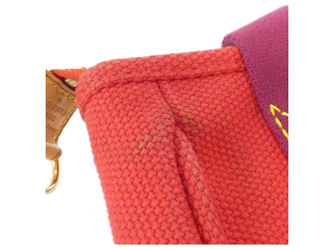 Borsa Tote in tela Antigua Louis Vuitton Rosso - vista 6