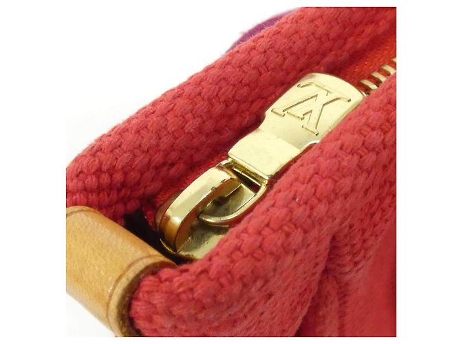 Borsa Tote in tela Antigua Louis Vuitton Rosso - vista 7