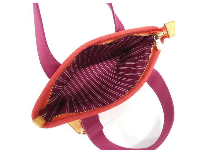 Borsa Tote in tela Antigua Louis Vuitton Rosso - vista 9