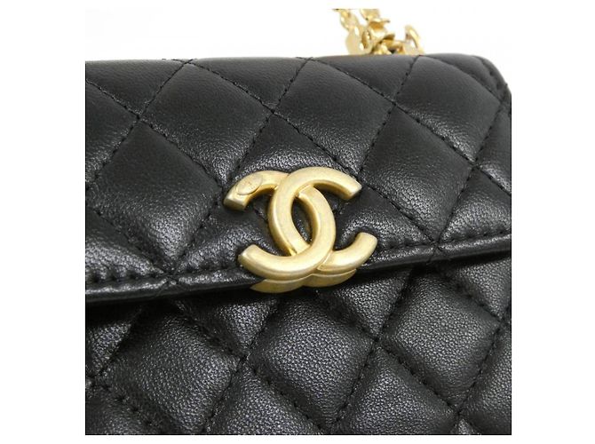 Chanel AP2944 Clutch con catena in agnello Nero - vista 4