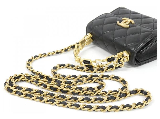 Chanel AP2944 Clutch con catena in agnello Nero - vista 7