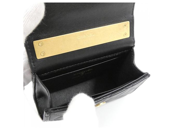 Chanel AP2944 Clutch con catena in agnello Nero - vista 8