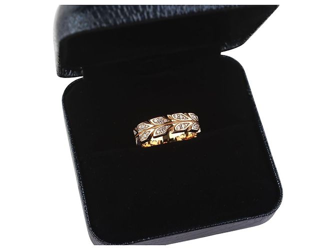 Tiffany & Co Victoria Vine Doppelring aus Roségold und Diamanten Größe - Ansicht 5