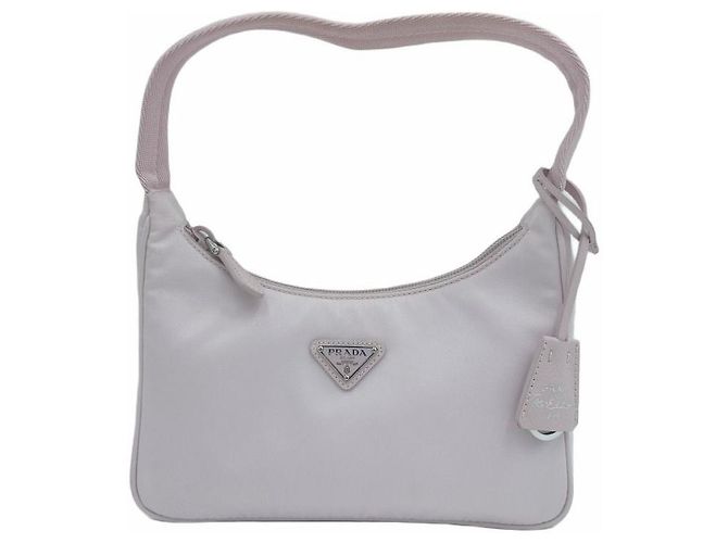 Prada Mini borsa Hobo in nylon Re-Edition Rosa - vista 8
