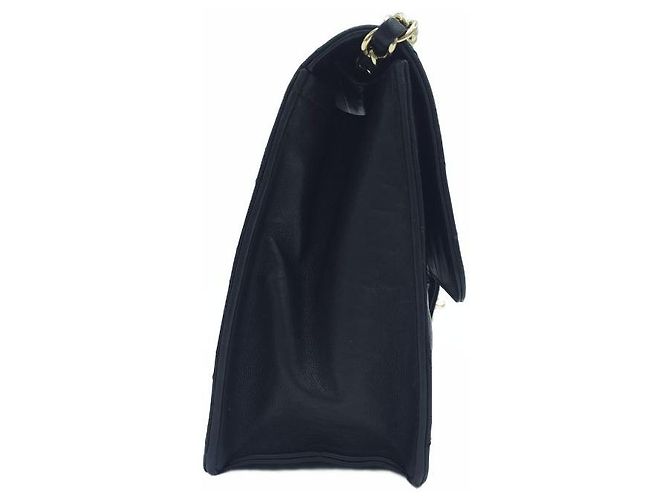 Chanel Vintage Classic gesteppte Lammfell Schultertasche und Umhängetasche mit Einzelflip Schwarz - Ansicht 4