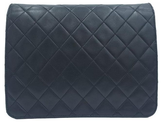 Chanel Vintage Classic gesteppte Lammfell Schultertasche und Umhängetasche mit Einzelflip Schwarz - Ansicht 5
