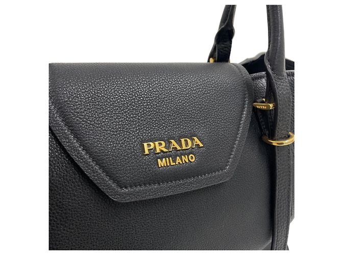 Prada Borsa Tote e Borsa a Spalla Bitelogrein Flap Nero - vista 5