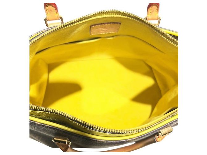 Louis Vuitton Borsa Tote Palace MM Shoulder Bag Marrone Lime Giallo - vista 2