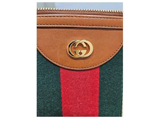 Gucci Vintage Canvas Clutch Braun - Ansicht 9