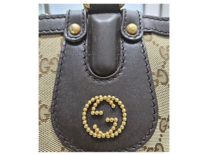 Gucci Borsa tote in jacquard GG Marrone - vista 11