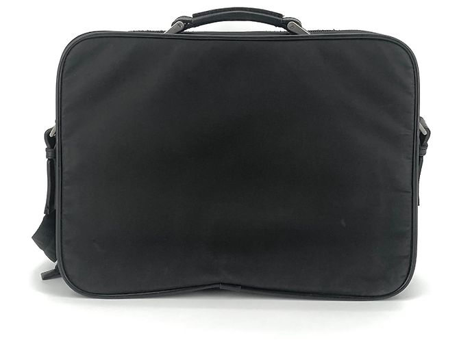 Prada Valigetta e Tote Bag in Re-Nylon con Logo Triangolare, Borsa a Spalla Nero - vista 3