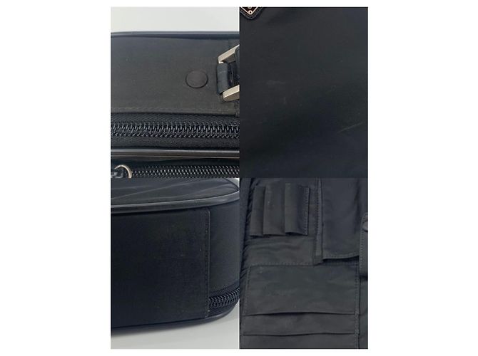 Prada Valigetta e Tote Bag in Re-Nylon con Logo Triangolare, Borsa a Spalla Nero - vista 8