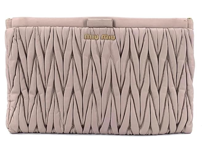Miu Miu Clutch Matelassé Rosa - vista 2